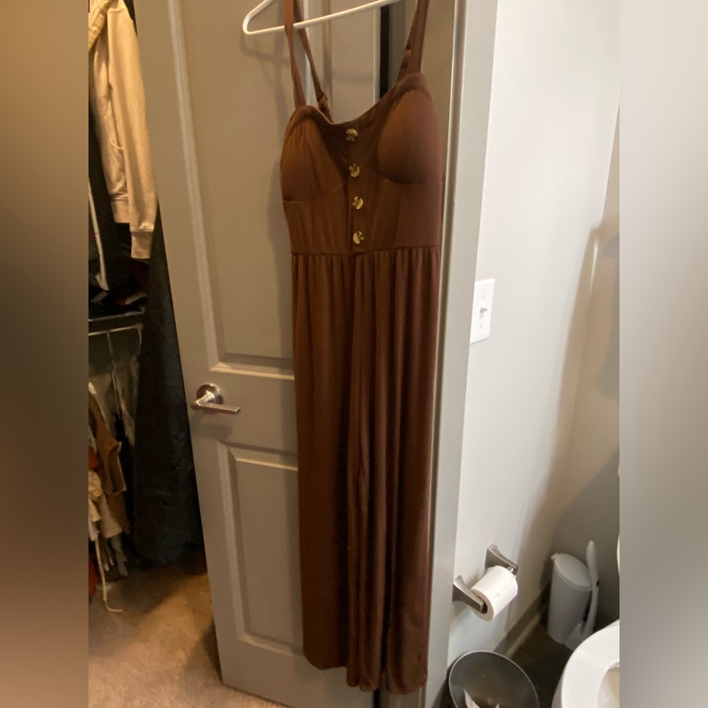 Brown padded jumpsuit